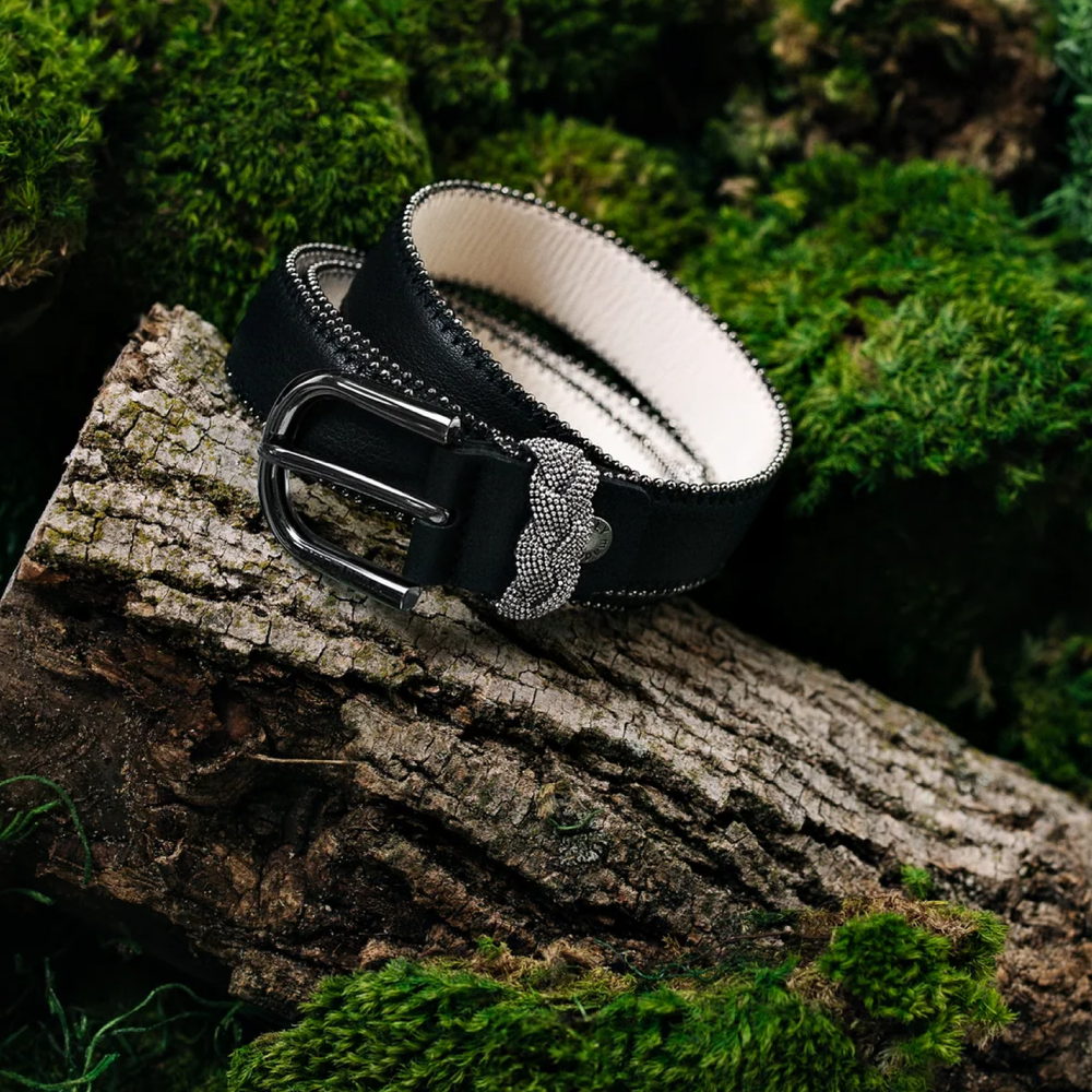 VITA ELEGANTE LEATHER BELT - Black